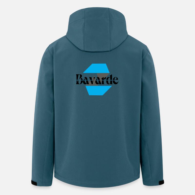 Logo bavarde - Veste softshell homme en polyester recyclé Stanley/Stella - bleu pétrole foncé