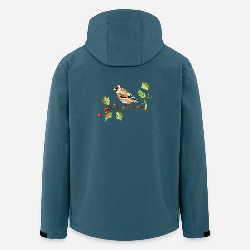 Bunter Vogel - Recycelte Männer Softshell-Jacke von Stanley/Stella - Dunkles Petrol