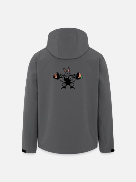 Muskel Hase Karotten Hantel - Recycelte Männer Softshell-Jacke von Stanley/Stella - Dunkles Petrol