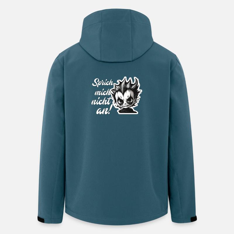 Sprich mich nicht an! Teenager - Recycelte Männer Softshell-Jacke von Stanley/Stella - Dunkles Petrol