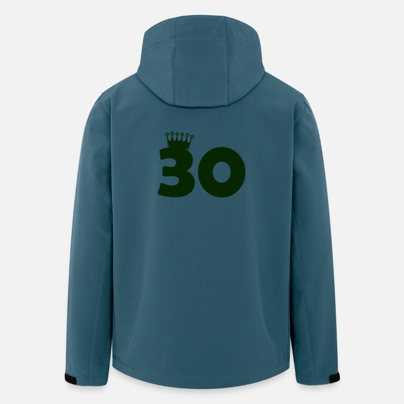 Dreißig-Krone Jubiläumsdesign - Recycelte Männer Softshell-Jacke von Stanley/Stella - Dunkles Petrol
