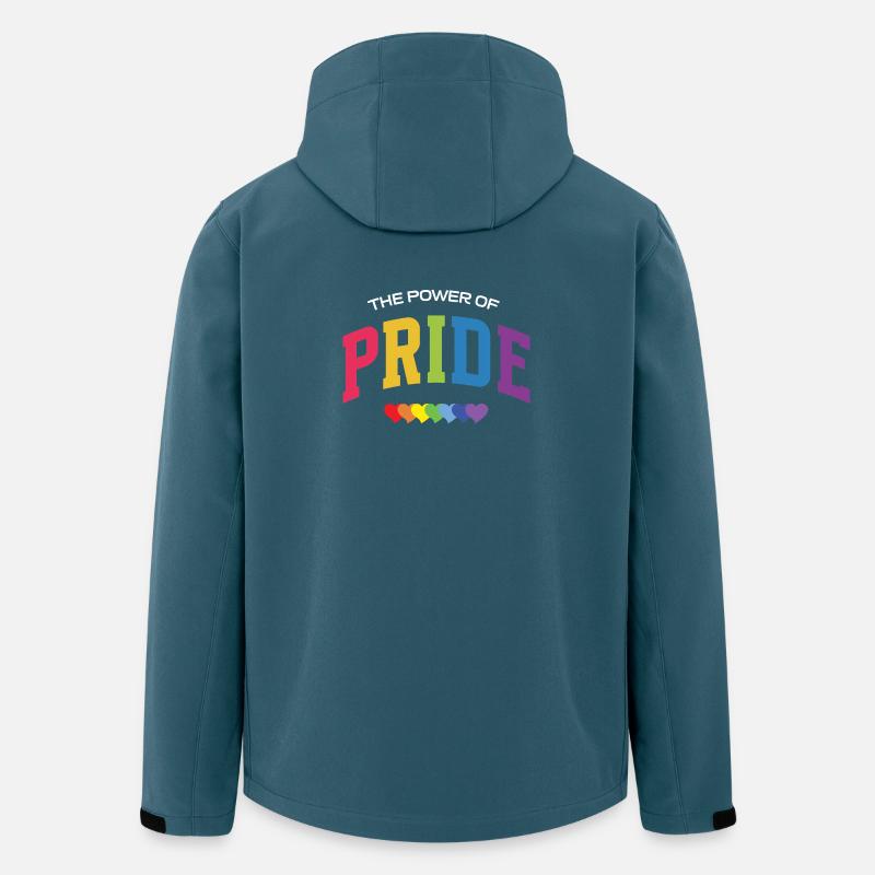 LGBT-Pride-Monat – Die Kraft des Stolzes - Recycelte Männer Softshell-Jacke von Stanley/Stella - Dunkles Petrol
