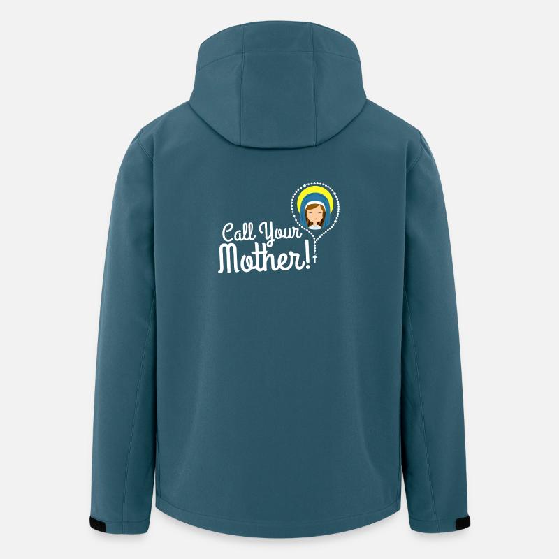 Nenne deine Mutter Illustration Tee - Recycelte Männer Softshell-Jacke von Stanley/Stella - Dunkles Petrol