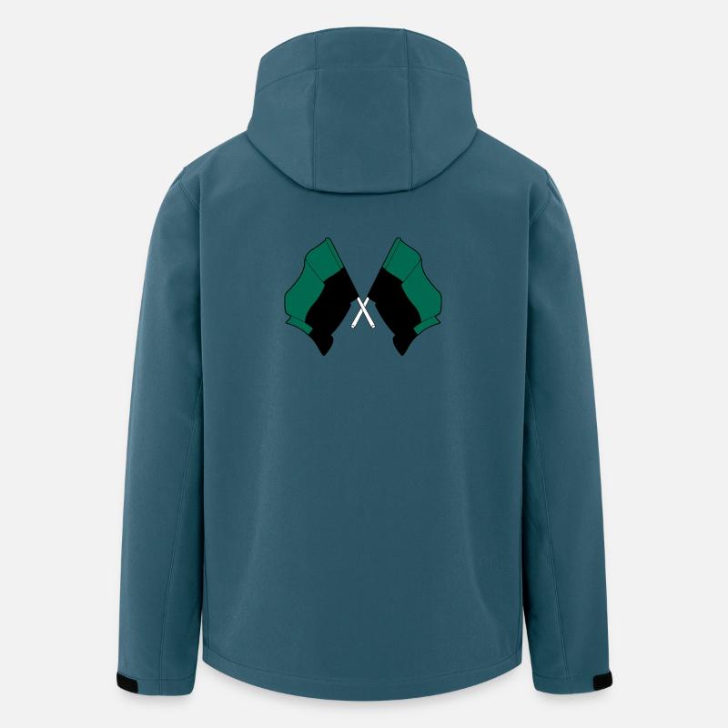 Texel Crossed Flags – Island Pride - Recycelte Männer Softshell-Jacke von Stanley/Stella - Dunkles Petrol