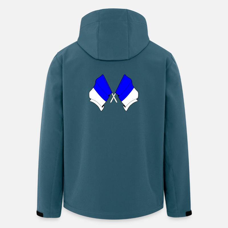 Spa Twin Flags - Veste softshell homme en polyester recyclé Stanley/Stella - bleu pétrole foncé