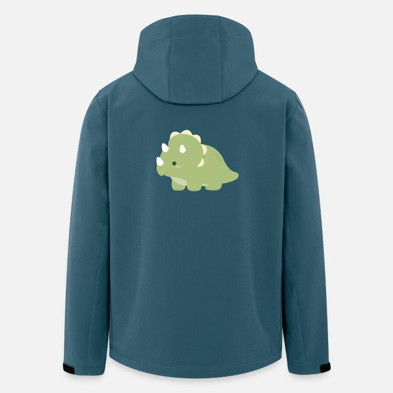 Emerald Triceratops Charm - Men’s Recycled Softshell Jacket by Stanley/Stella - stargazer