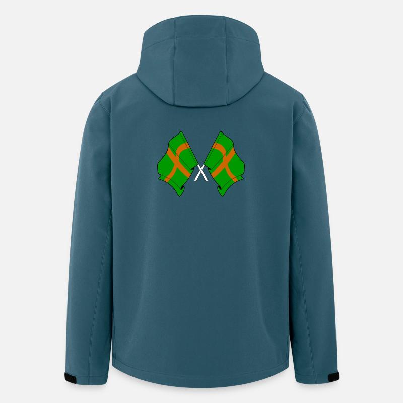 Drapeaux de marche de Nimègue - Veste softshell homme en polyester recyclé Stanley/Stella - bleu pétrole foncé