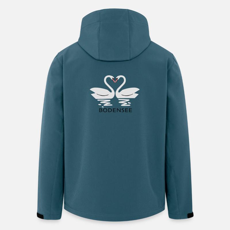 Bodensee Schwäne - Recycelte Männer Softshell-Jacke von Stanley/Stella - Dunkles Petrol