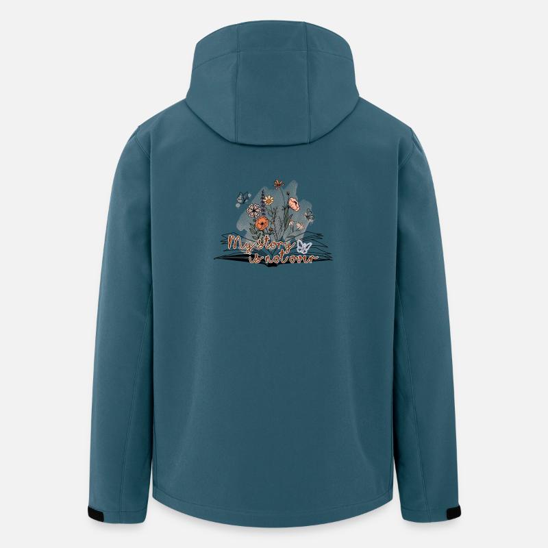 Mon histoire n’est pas terminée - Veste softshell homme en polyester recyclé Stanley/Stella - bleu pétrole foncé