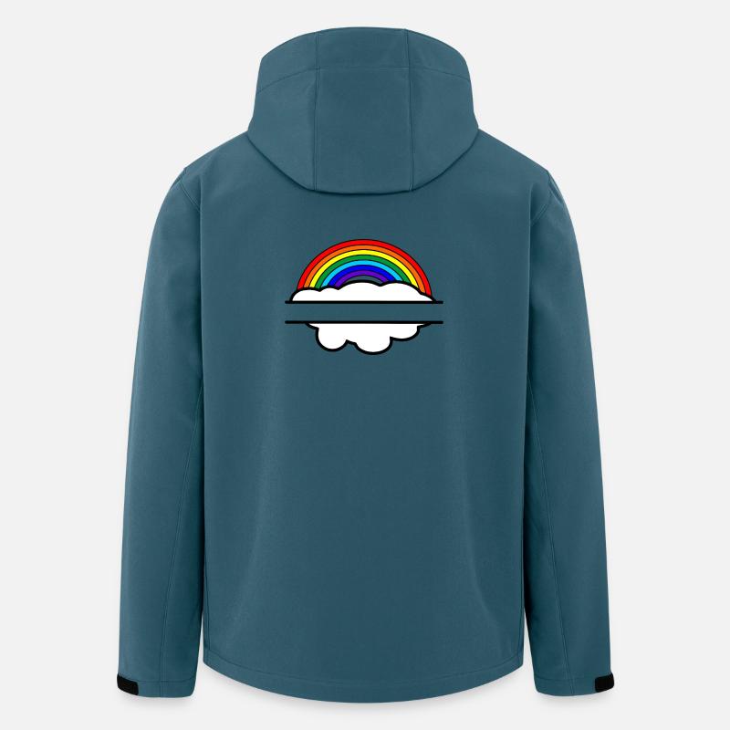 Regenbogenwolken-Namensbanner - Recycelte Männer Softshell-Jacke von Stanley/Stella - Dunkles Petrol