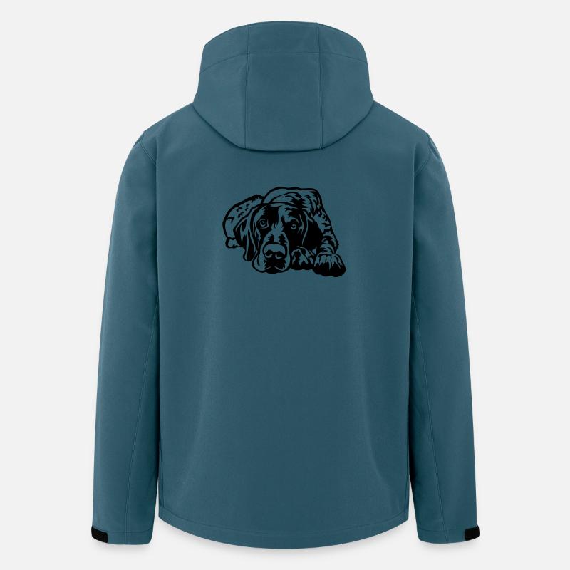 Deutsch Kurzhaar - Recycelte Männer Softshell-Jacke von Stanley/Stella - Dunkles Petrol