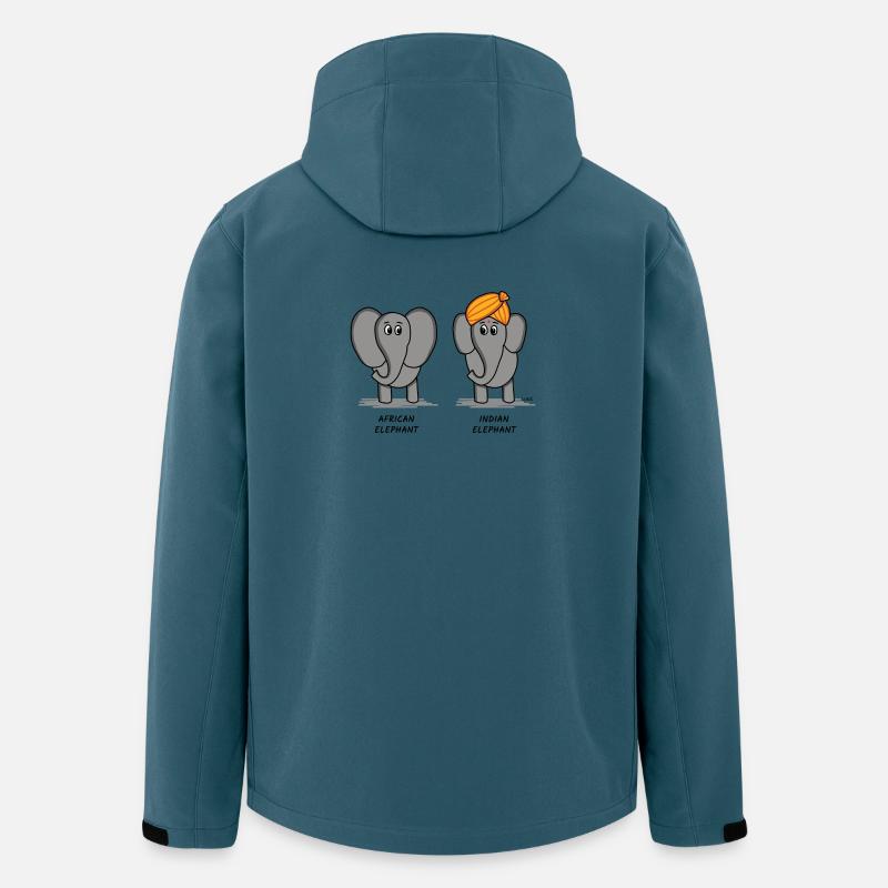 Afrikanischer Elefant, Indischer Elefant - Recycelte Männer Softshell-Jacke von Stanley/Stella - Dunkles Petrol