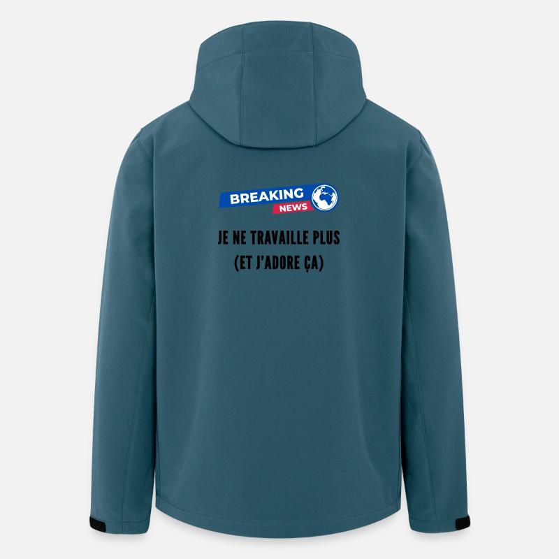 Je ne travaille plus et j'adore ça humour retraite - Veste softshell homme en polyester recyclé Stanley/Stella - bleu pétrole foncé