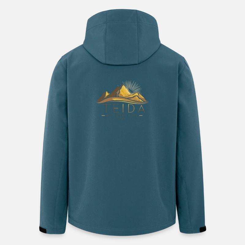 Teide Tenerife Canaries Volcan Espagne Randonnée - Veste softshell homme en polyester recyclé Stanley/Stella - bleu pétrole foncé