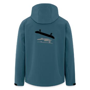 Skateboard - Recycelte Männer Softshell-Jacke von Stanley/Stella - Dunkles Petrol - Hinten - AI Model Male 185 light (185cm)