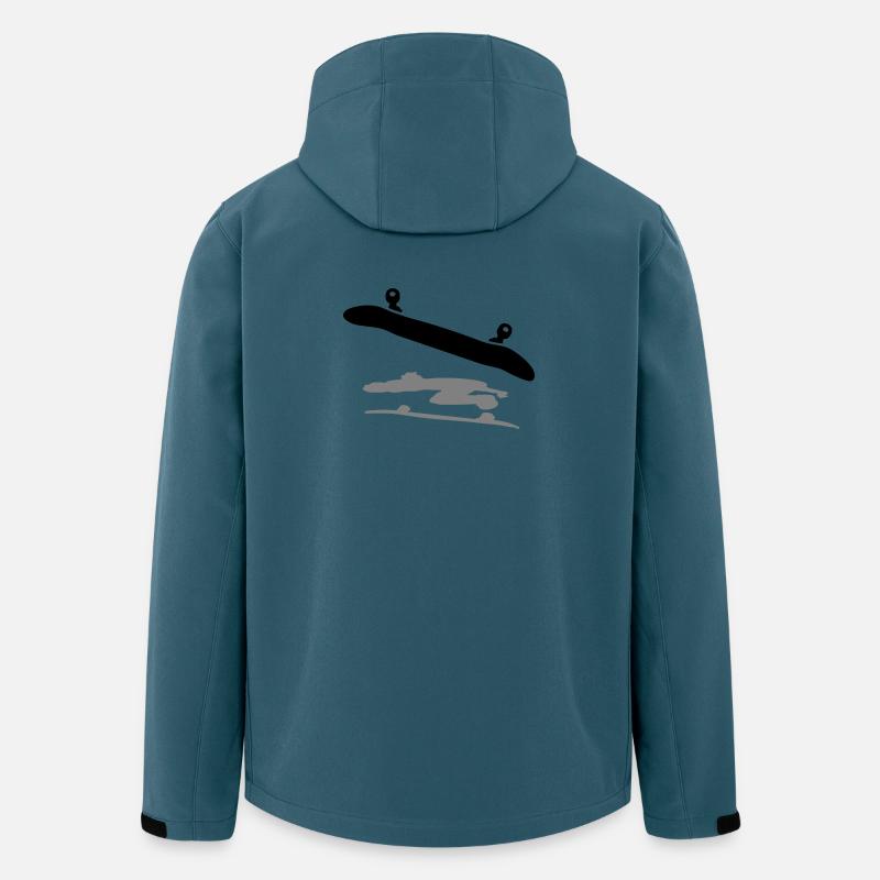 Skateboard - Veste softshell homme en polyester recyclé Stanley/Stella - bleu pétrole foncé