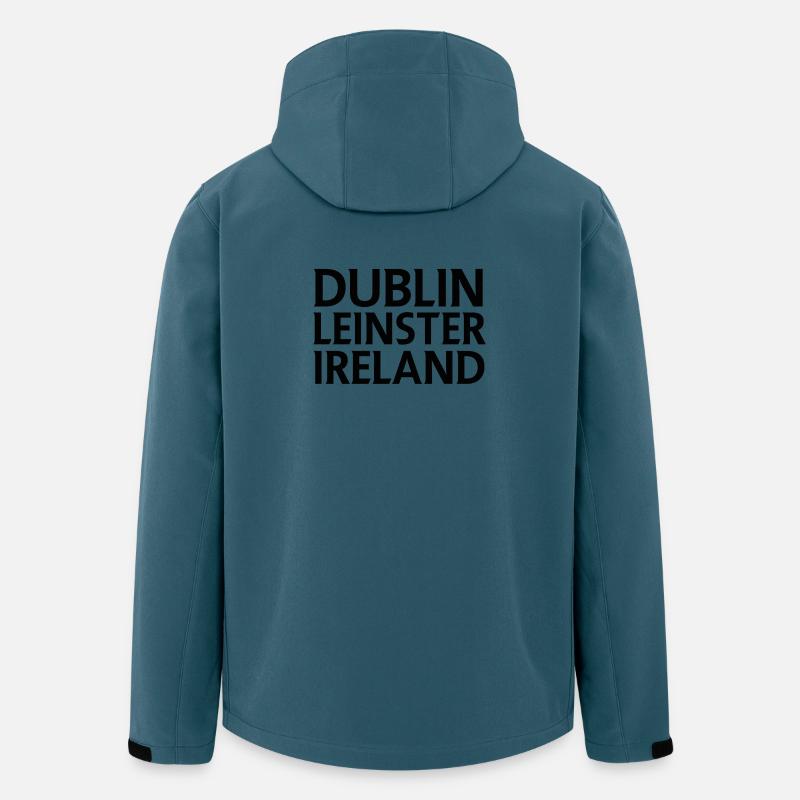 Dublin – Irland Textdesign - Recycelte Männer Softshell-Jacke von Stanley/Stella - Dunkles Petrol