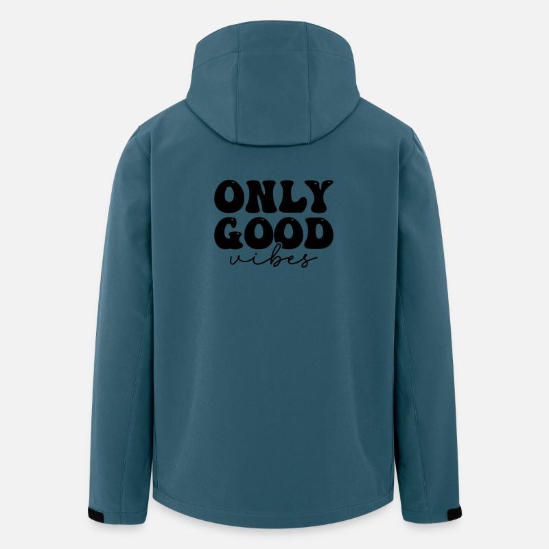 Positives Statement Design  - Recycelte Männer Softshell-Jacke von Stanley/Stella - Dunkles Petrol