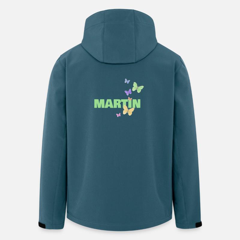 Martin als Martin - Recycelte Männer Softshell-Jacke von Stanley/Stella - Dunkles Petrol