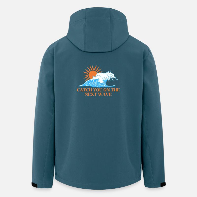 Fang die nächste Welle - Recycelte Männer Softshell-Jacke von Stanley/Stella - Dunkles Petrol