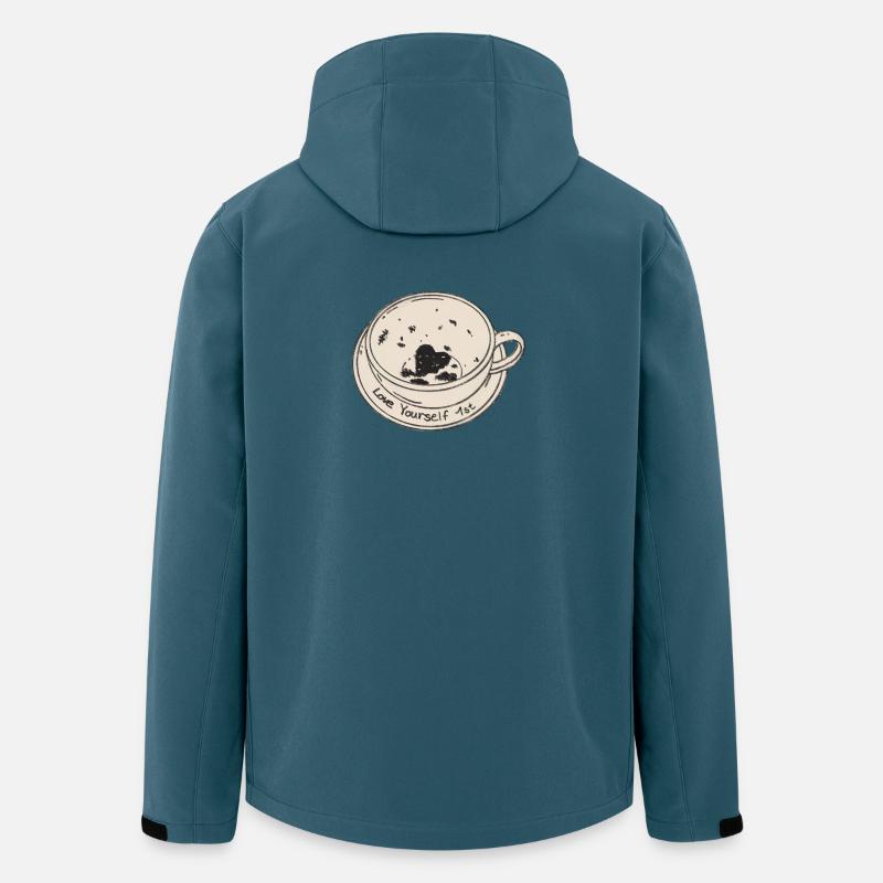 Love Yourself 1st - Recycelte Männer Softshell-Jacke von Stanley/Stella - Dunkles Petrol
