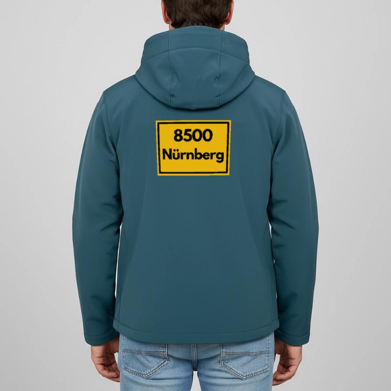 OLD POSTCODE POSTCODE RETRO 8500 NÜRNBERG FRANKEN Men’s Recycled Softshell Jacket Discoverer by Stanley/Stella