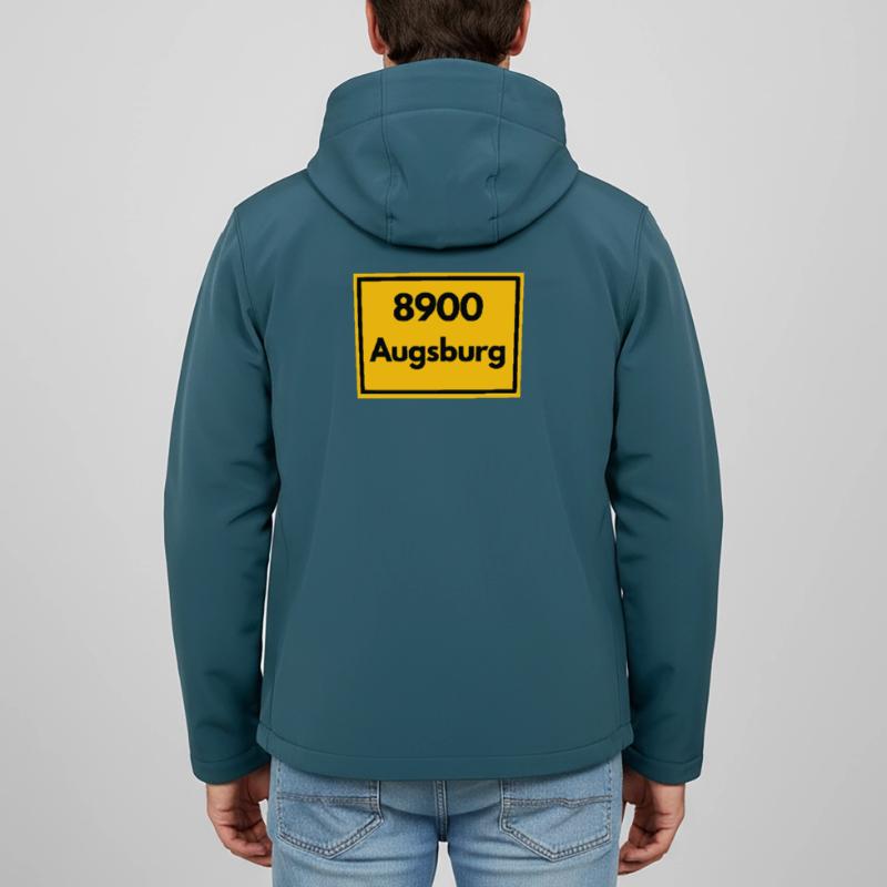 OLD POSTCODE POSTCODE RETRO 8900 AUGSBURG Men’s Recycled Softshell Jacket Discoverer by Stanley/Stella