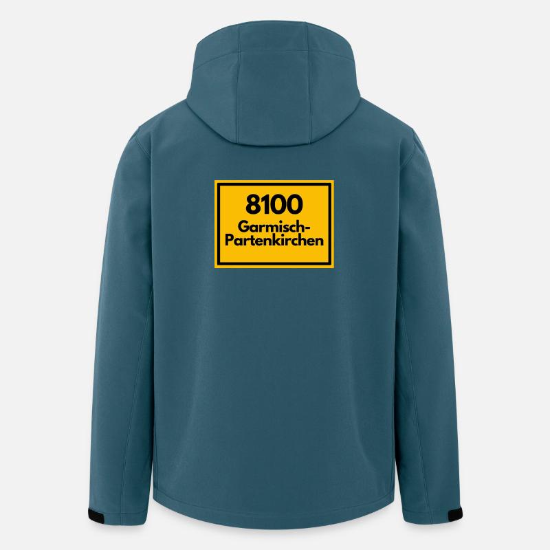 ANCIEN CODE POSTAL 8100 GARMISCH-PARTENKIRCHEN - Veste softshell homme en polyester recyclé Stanley/Stella - bleu pétrole foncé