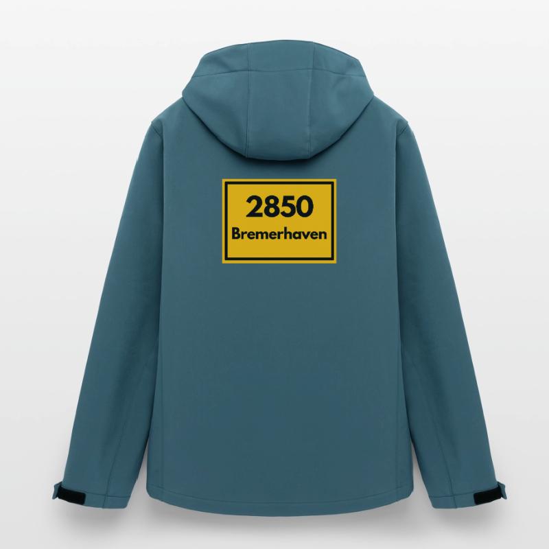 OLD POSTCODE POSTCODE RETRO 2850 BREMERHAVEN HAFEN Men’s Recycled Softshell Jacket by Stanley/Stella