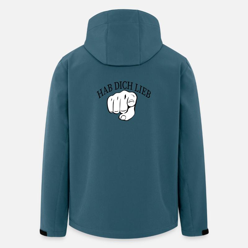 habdichlieb - Recycelte Männer Softshell-Jacke von Stanley/Stella - Dunkles Petrol