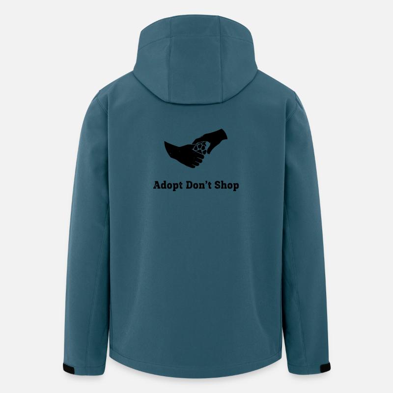 Adopt Dont Shop Pfote Faust Check - Recycelte Männer Softshell-Jacke von Stanley/Stella - Dunkles Petrol