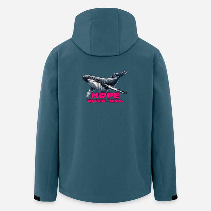 Hope Rettungsteam Wal - Recycelte Männer Softshell-Jacke von Stanley/Stella - Dunkles Petrol