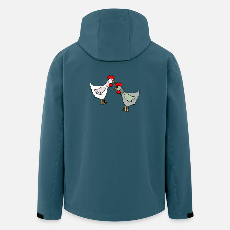  Hähne Huhn Hühner Kinder - Recycelte Männer Softshell-Jacke von Stanley/Stella - Dunkles Petrol