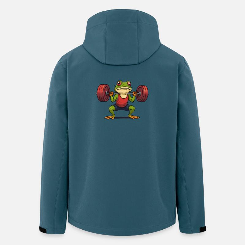 Muscular Weightlifting Frog - Men’s Recycled Softshell Jacket by Stanley/Stella - stargazer
