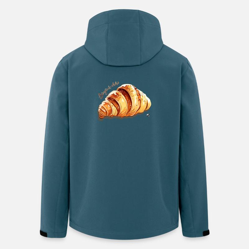 Croissant Abbildung mit Inschrift - Recycelte Männer Softshell-Jacke von Stanley/Stella - Dunkles Petrol