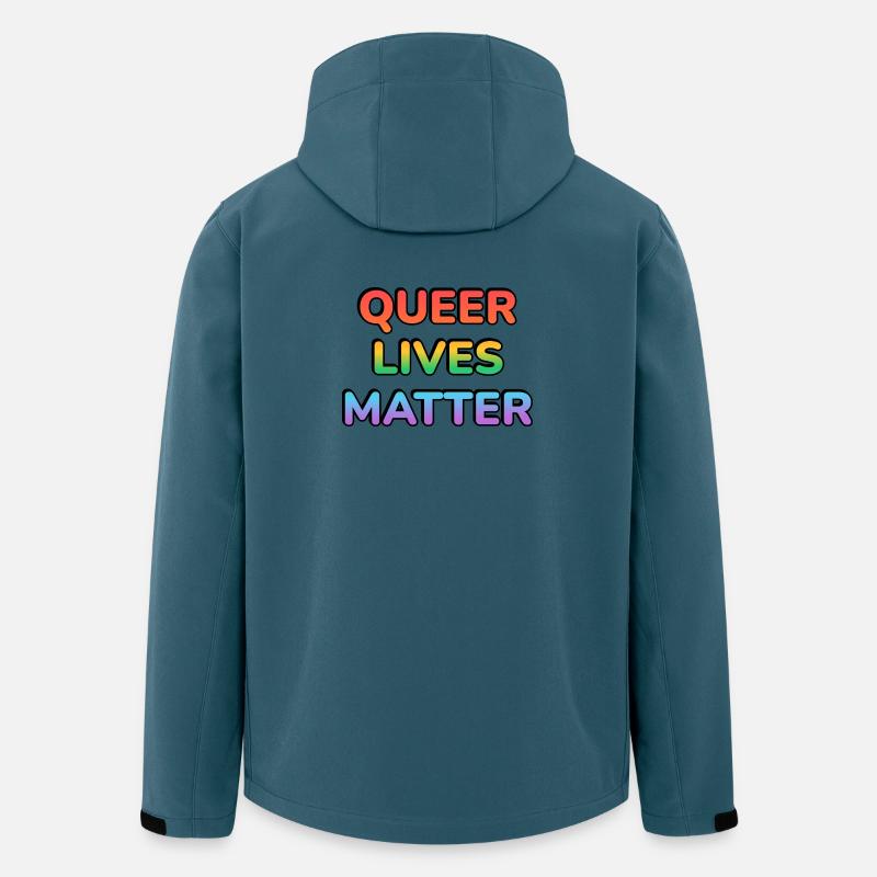 Queer Lives Matter Regenbogen - Recycelte Männer Softshell-Jacke von Stanley/Stella - Dunkles Petrol