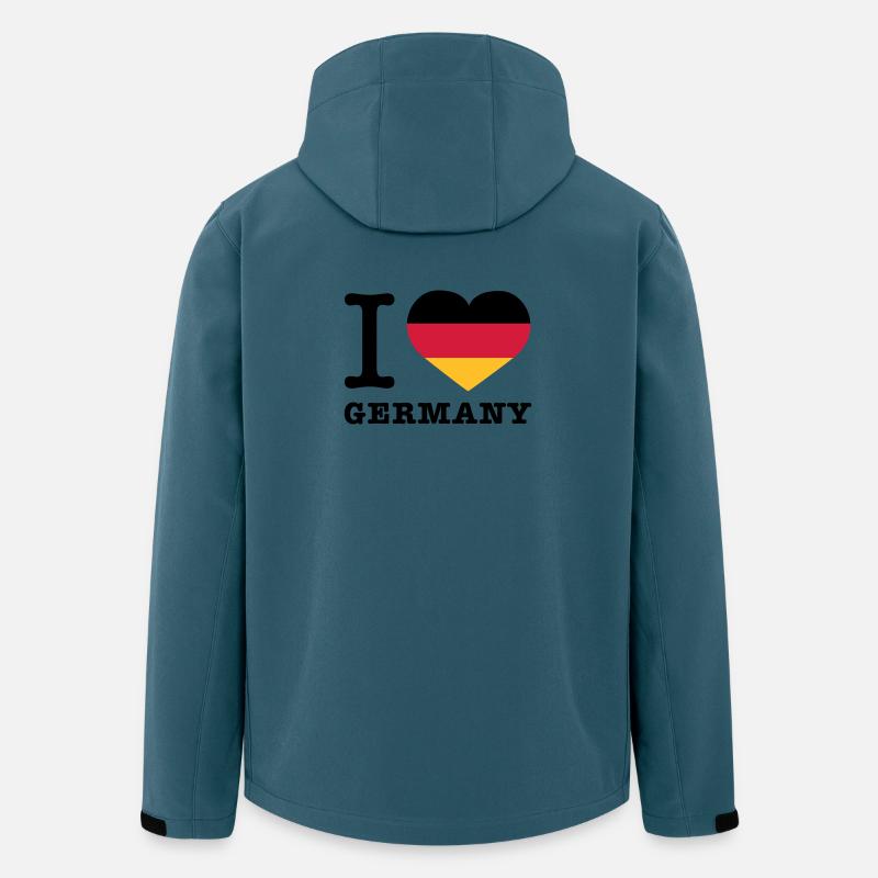 I love Germany - Recycelte Männer Softshell-Jacke von Stanley/Stella - Dunkles Petrol