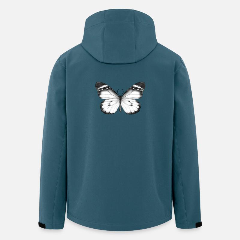 Monochromer Schmetterling - Recycelte Männer Softshell-Jacke von Stanley/Stella - Dunkles Petrol
