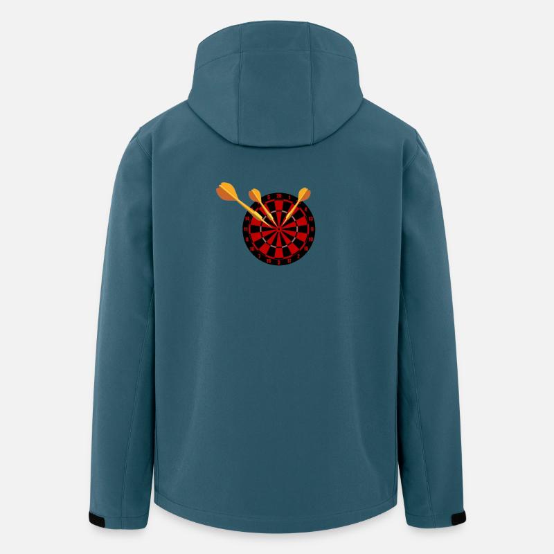 Fléchettes Flèches et jeu de fléchettes - Veste softshell homme en polyester recyclé Stanley/Stella - bleu pétrole foncé