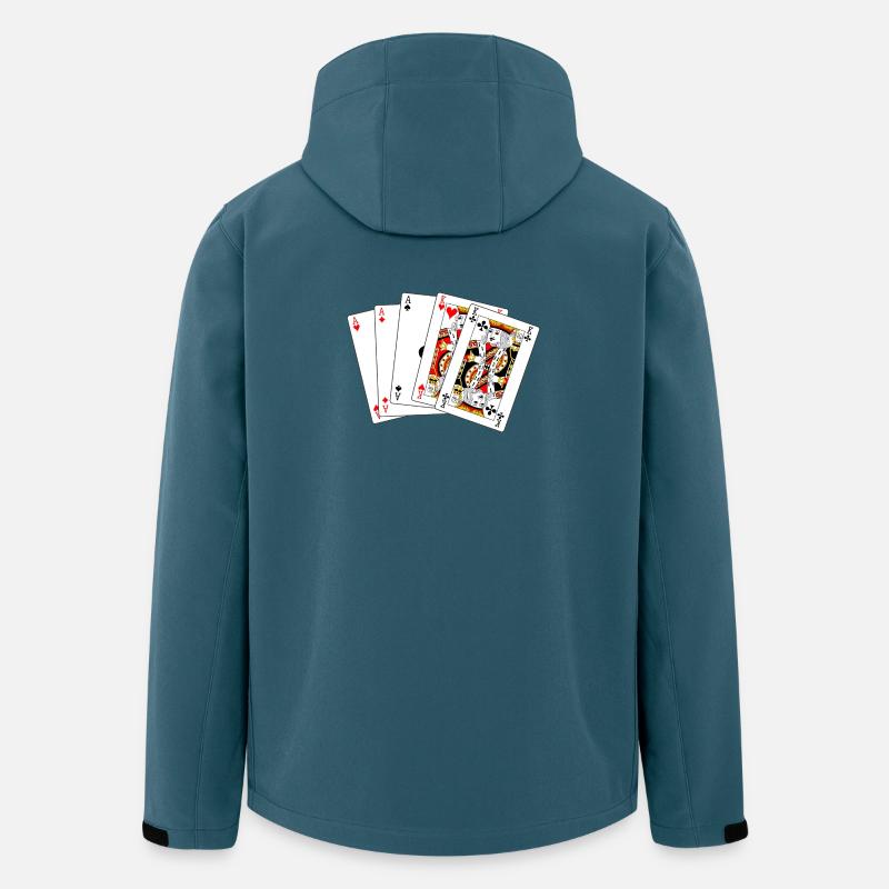 Vollständige Hauskarten - Recycelte Männer Softshell-Jacke von Stanley/Stella - Dunkles Petrol