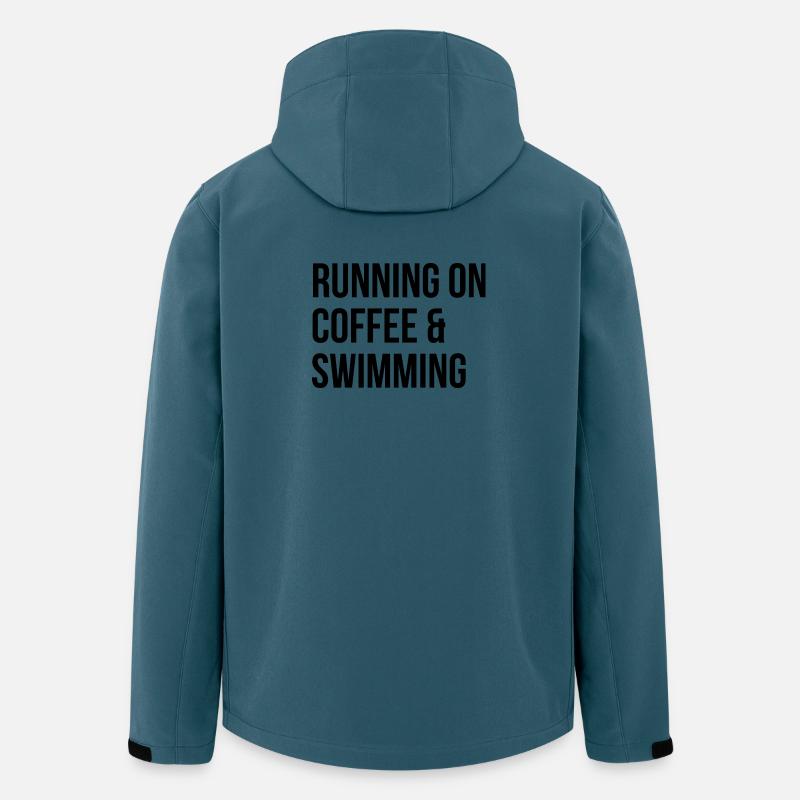 Schwimmen - Recycelte Männer Softshell-Jacke von Stanley/Stella - Dunkles Petrol