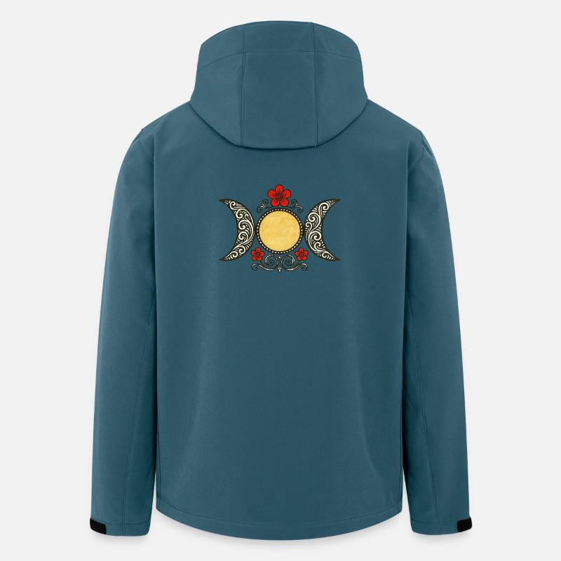 Phases de la Lune céleste - Veste softshell homme en polyester recyclé Stanley/Stella - bleu pétrole foncé