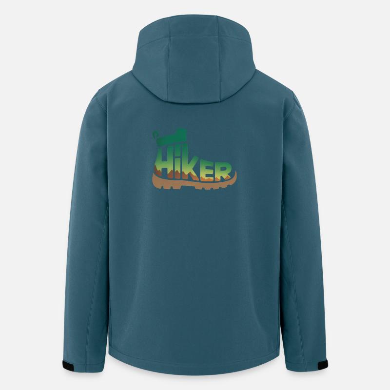 Hiker Typography - Hiking Design - Men’s Recycled Softshell Jacket by Stanley/Stella - stargazer