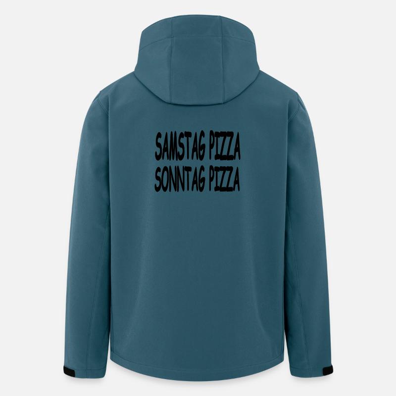 Pizza - Recycelte Männer Softshell-Jacke von Stanley/Stella - Dunkles Petrol