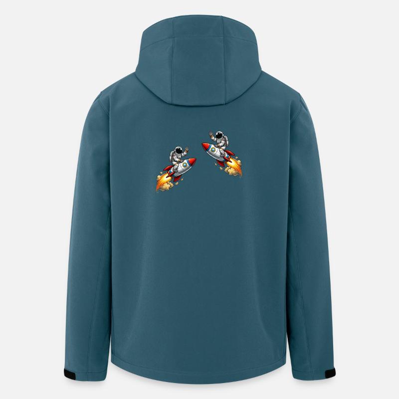 Astronauten Raketenabenteuer - Recycelte Männer Softshell-Jacke von Stanley/Stella - Dunkles Petrol