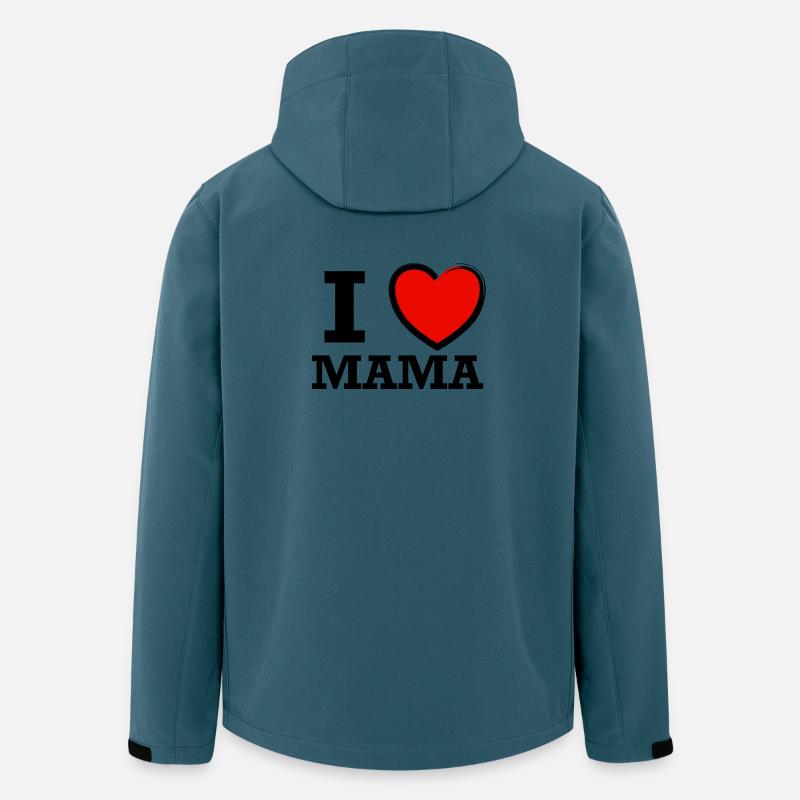 I love Mama  - Recycelte Männer Softshell-Jacke von Stanley/Stella - Dunkles Petrol