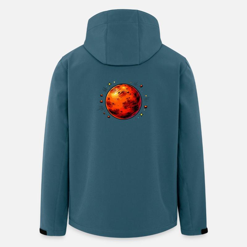 Roter Planet Mars - Recycelte Männer Softshell-Jacke von Stanley/Stella - Dunkles Petrol