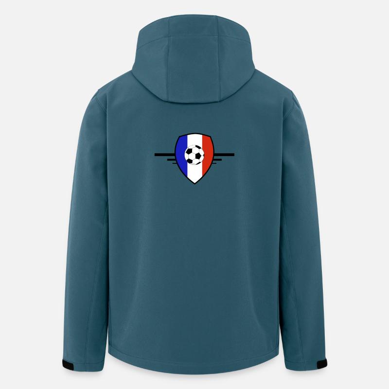 Fußballwappen Frankreichs - Recycelte Männer Softshell-Jacke von Stanley/Stella - Dunkles Petrol