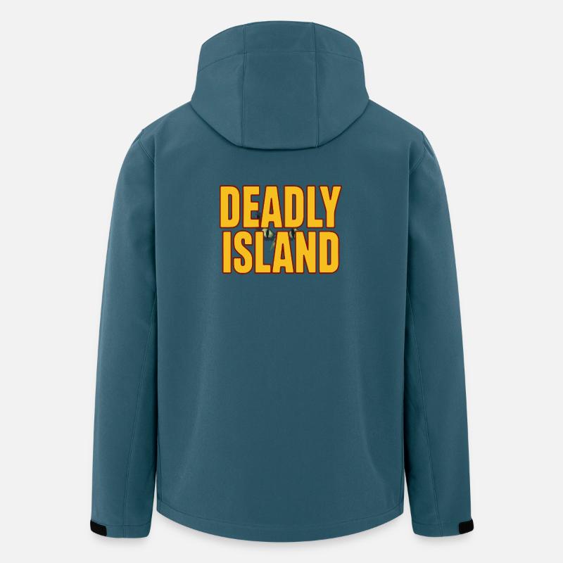 Texte en gras de l’île - Veste softshell homme en polyester recyclé Stanley/Stella - bleu pétrole foncé