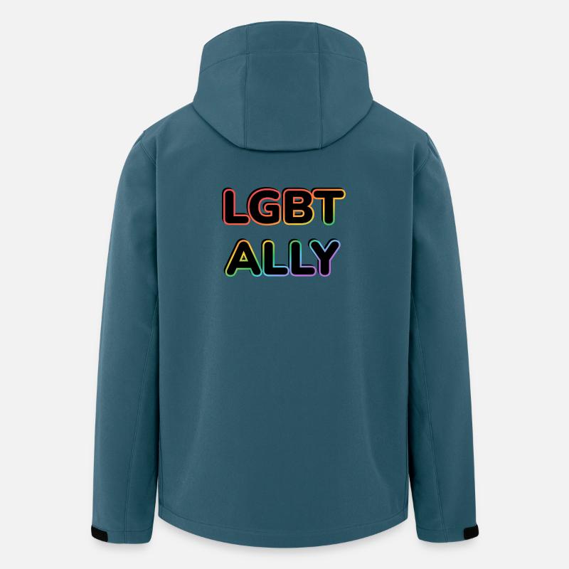 ALLIÉE LGBT - Veste softshell homme en polyester recyclé Stanley/Stella - bleu pétrole foncé